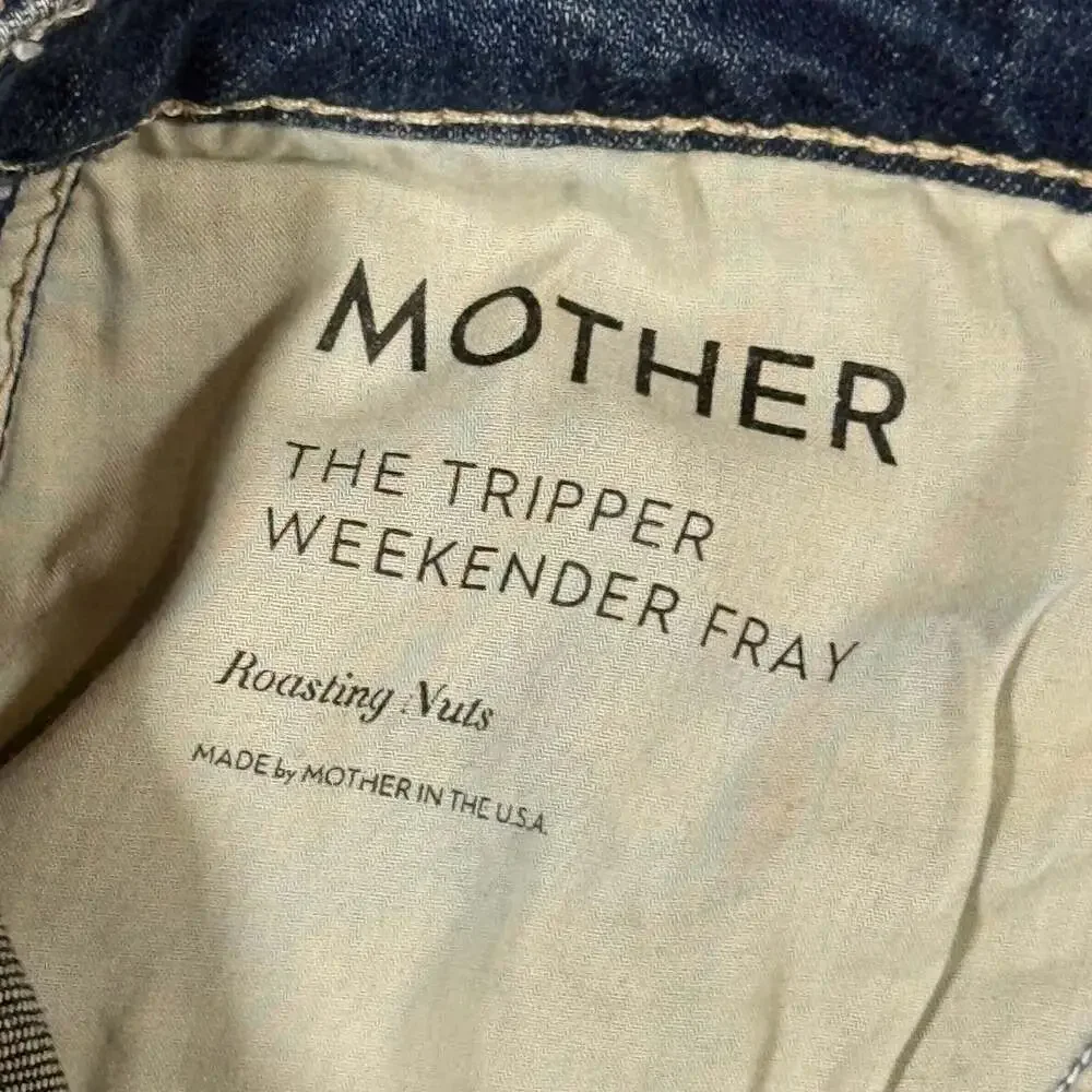 Mother Denim The Tripper Weekender Fray women’s size 28 dark wash - Picture 10 of 12